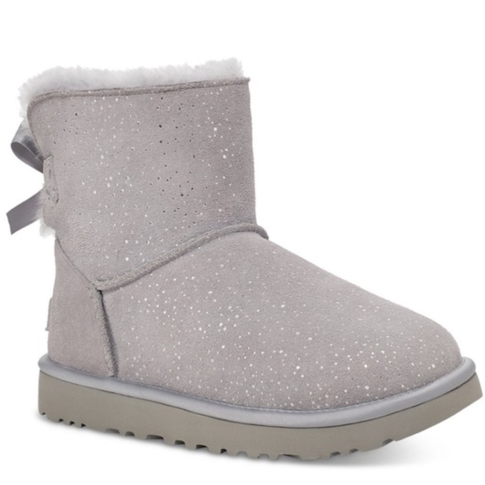 NWOT Women’s UGG Mini Bailey Bow Metallic Spots Booties - Picture 2 of 6